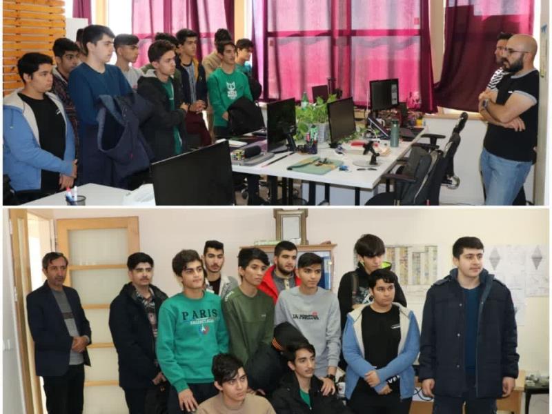 بازدید دانش آموزان دبیرستان سما استان زنجان از واحدهای فناور مستقر در پارک علم و فناوری  